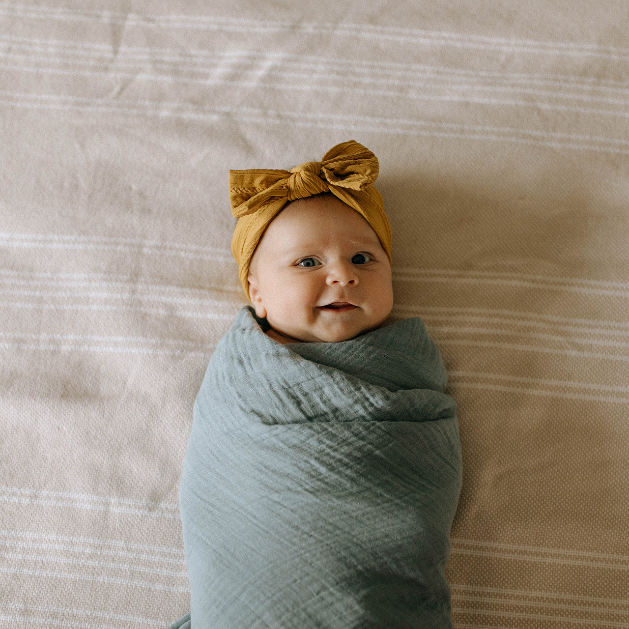 Baby swaddles with matching headband best sale