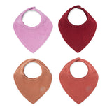 Rose Muslin Bandana Bibs Set (4-Pack)