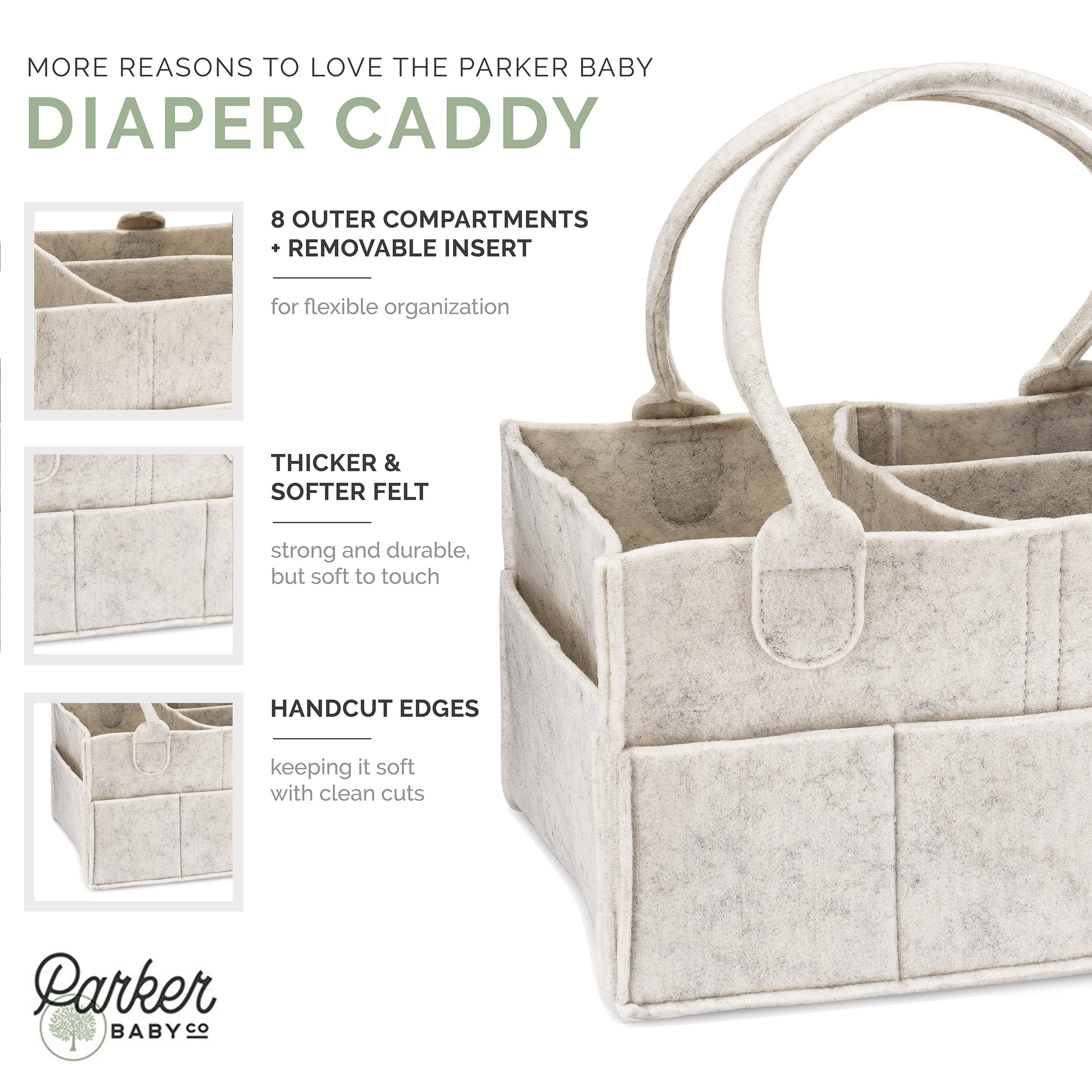 White Diaper Caddy Infographic