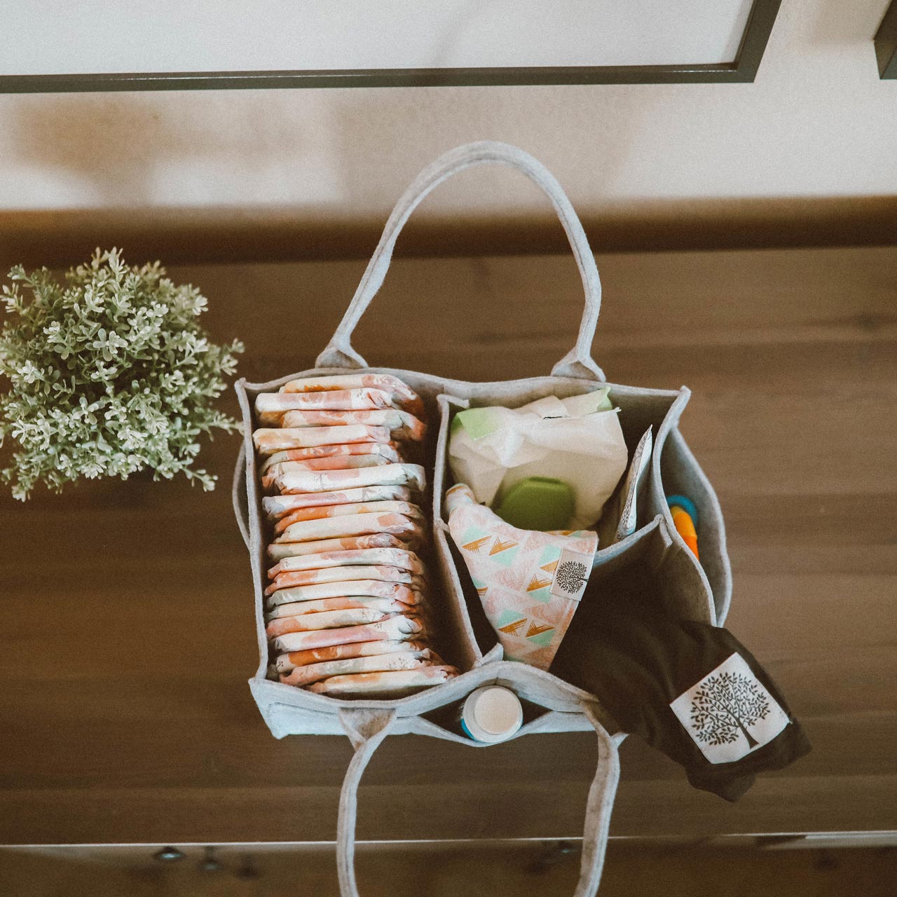 Baby store diaper basket