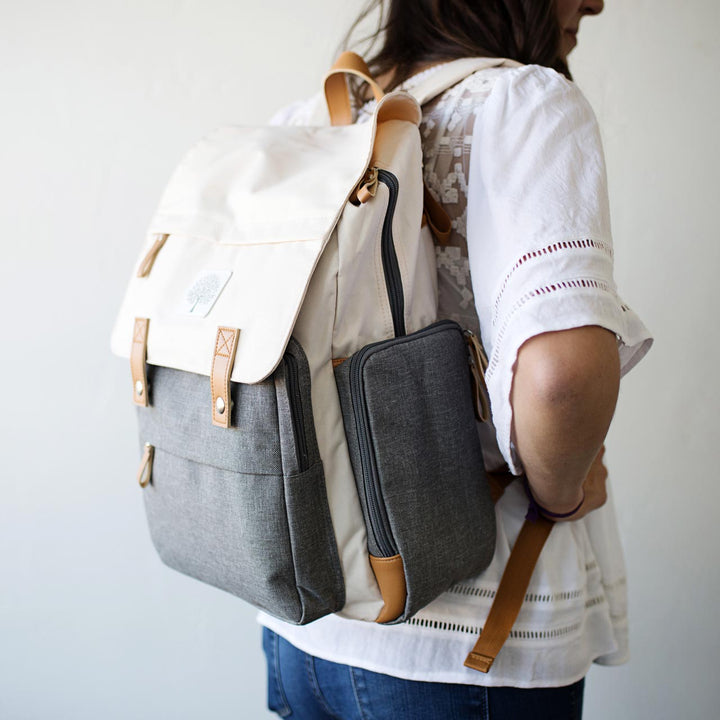 Diaper Backpack | Birch Bag - Cream | Parker Baby Co.