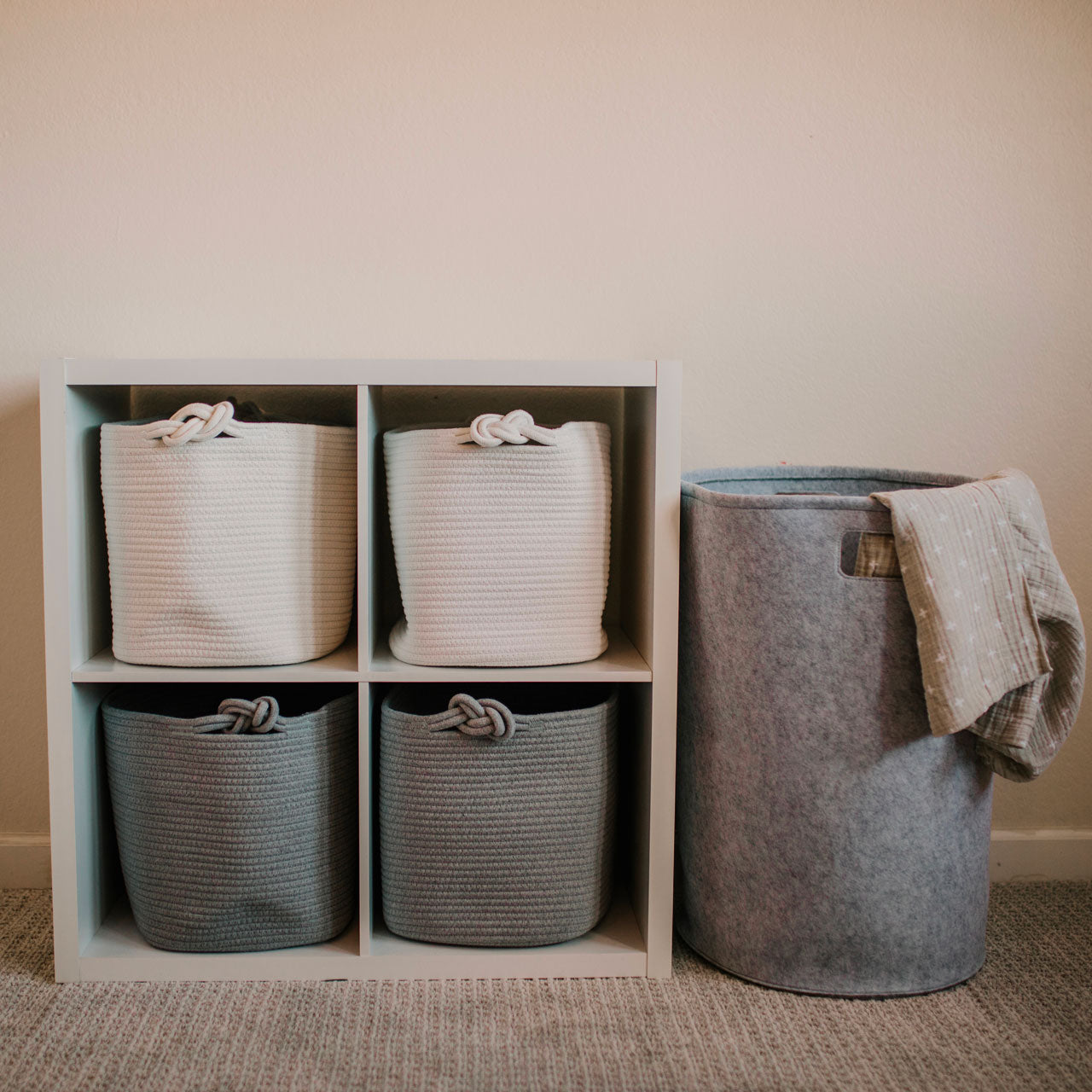 Laundry hamper store for nursery