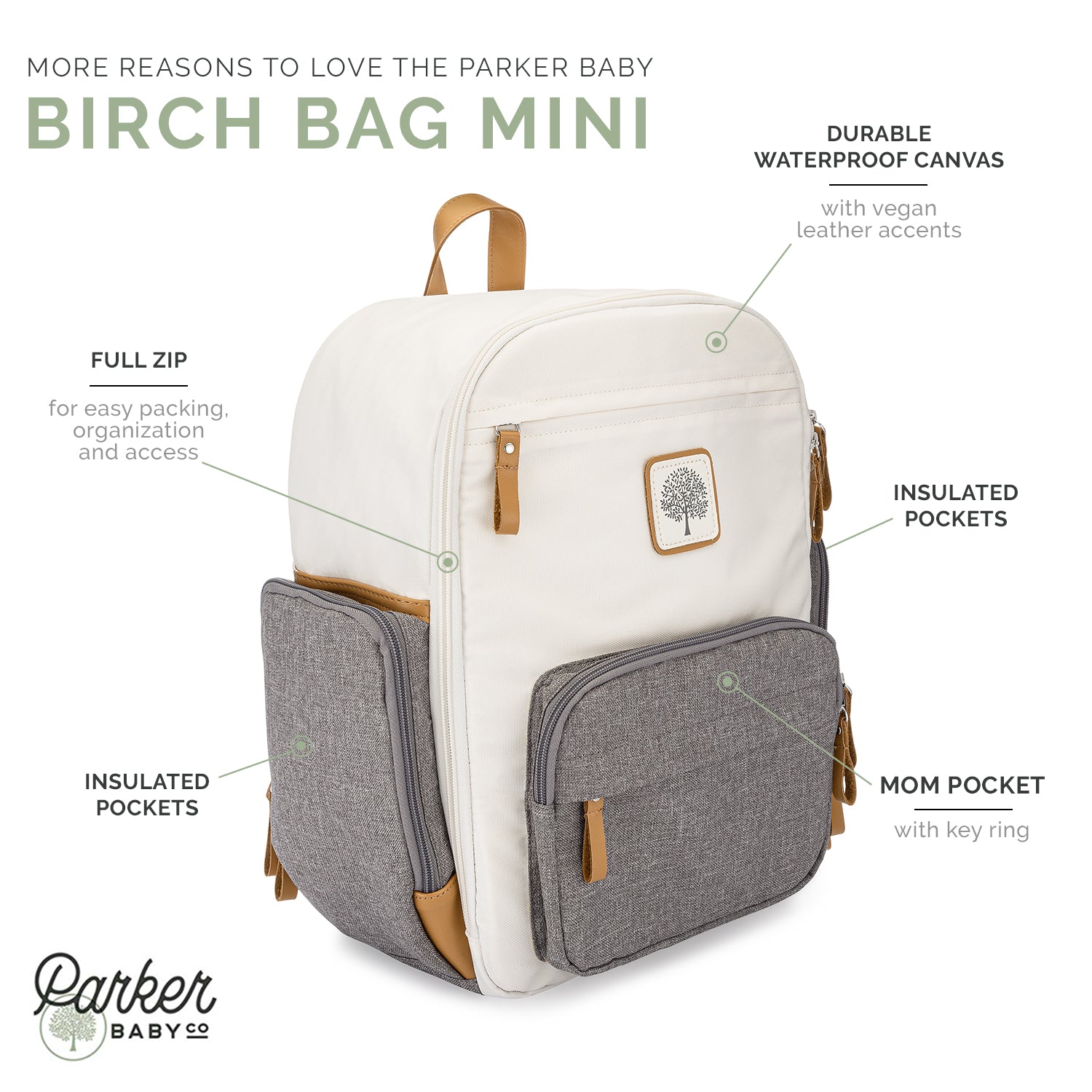 Birch Bag Mini - Diaper Backpack – Parker Baby Co.